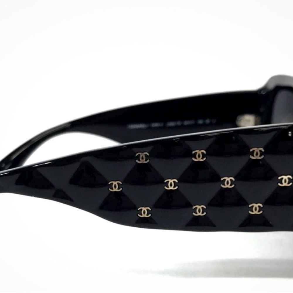 CHANEL Elegant Black Sunglasses polarized grey - Picture 4 of 4